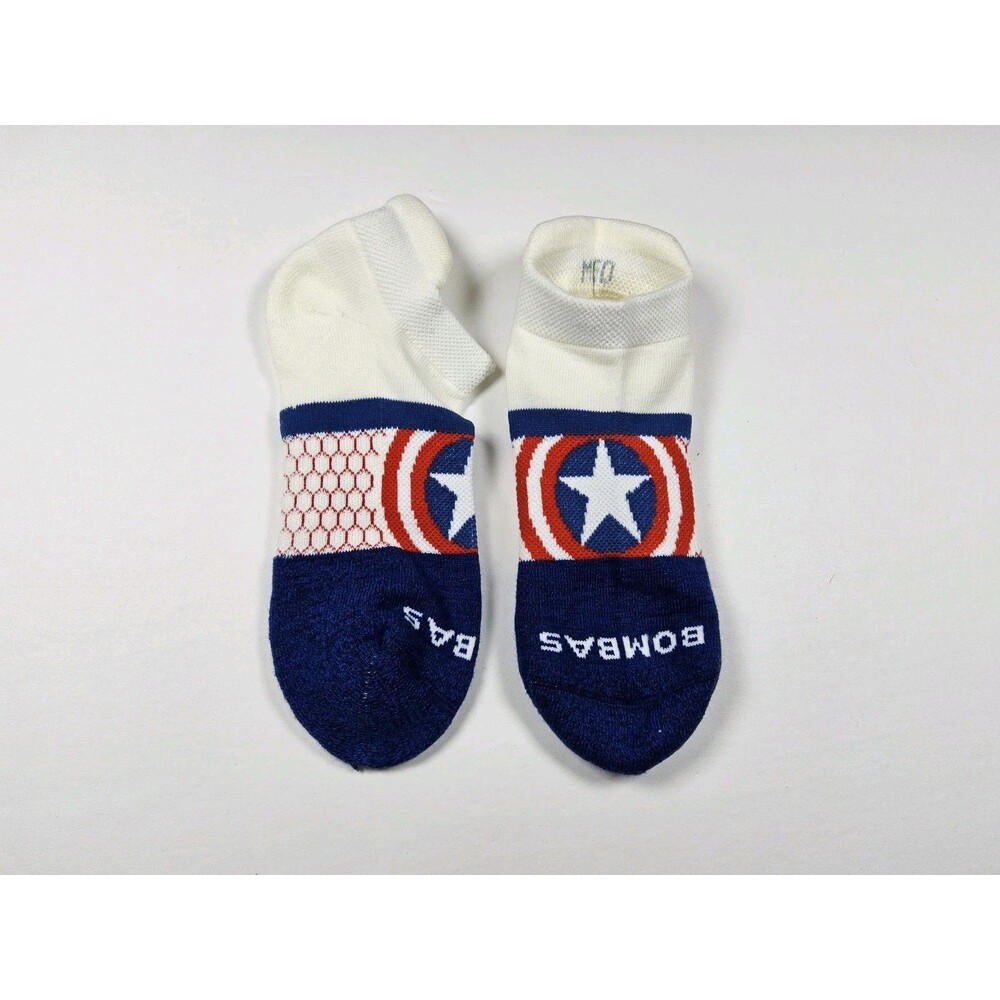 Bombas Marvel Captain America Athletic Ankle Socks Size M